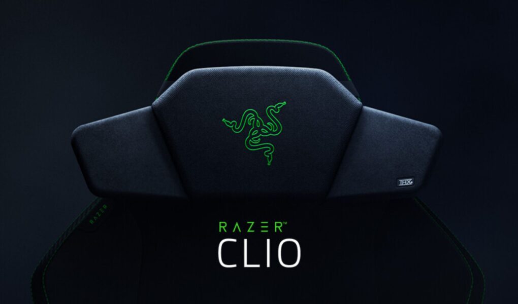 a black and green seat with a logo on it