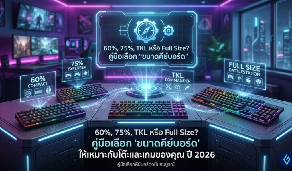 คู่มือเลือก "ขนาดคีย์บอร์ด"