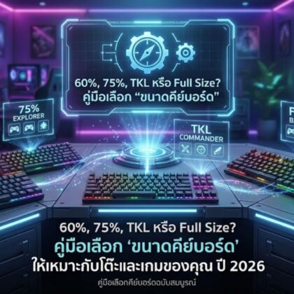 คู่มือเลือก "ขนาดคีย์บอร์ด"