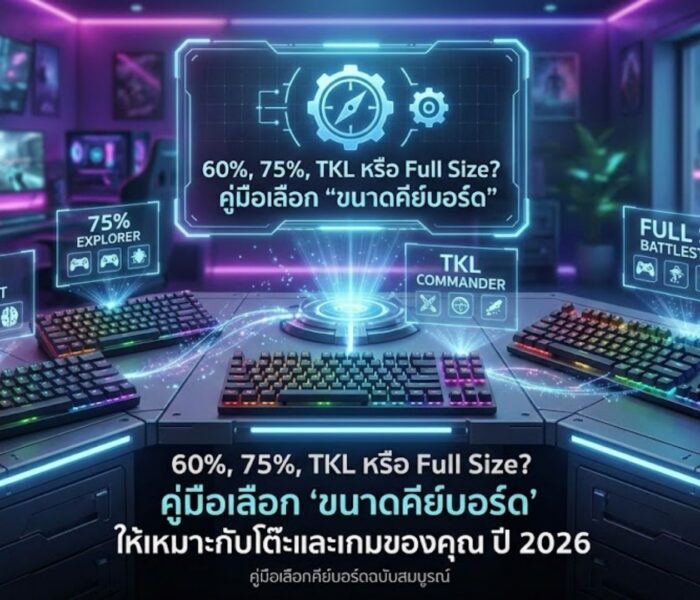 คู่มือเลือก "ขนาดคีย์บอร์ด"