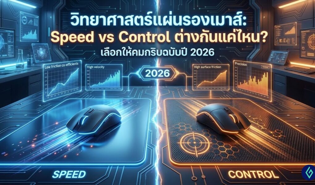วิทยาศาสตร์แผ่นรองเมาส์: Speed vs Control ต่างกันแค่ไหน