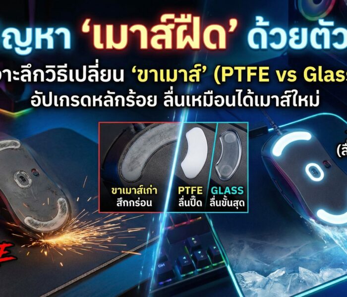 แก้ปัญหา "เมาส์ฝืด" ด้วยตัวเอง! เจาะลึกวิธีเปลี่ยน "ขาเมาส์"