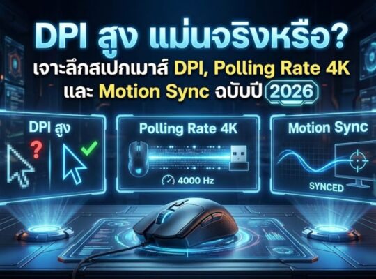 DPI สูง แม่นจริงหรือ? เจาะลึกเรื่อง DPI เมาส์, Polling Rate 4K และ Motion Sync ฉบับปี 2026