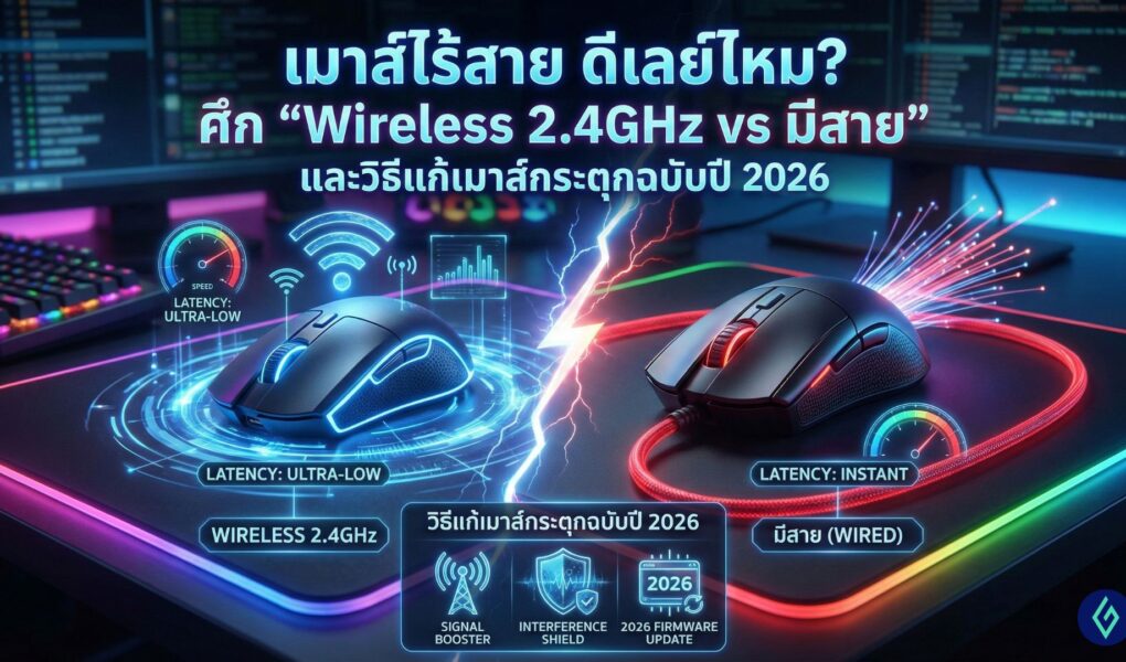 เมาส์ไร้สาย ดีเลย์ไหม? เจาะลึกศึก "Wireless 2.4GHz vs มีสาย"