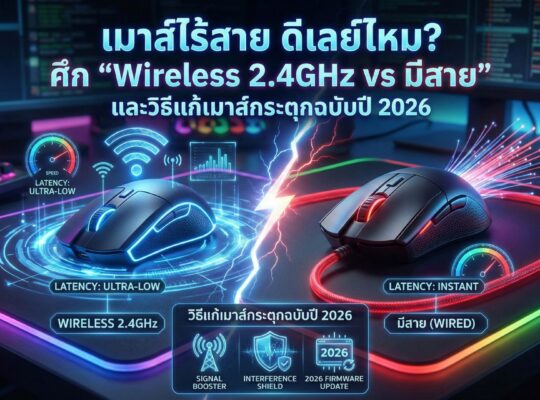เมาส์ไร้สาย ดีเลย์ไหม? เจาะลึกศึก "Wireless 2.4GHz vs มีสาย"
