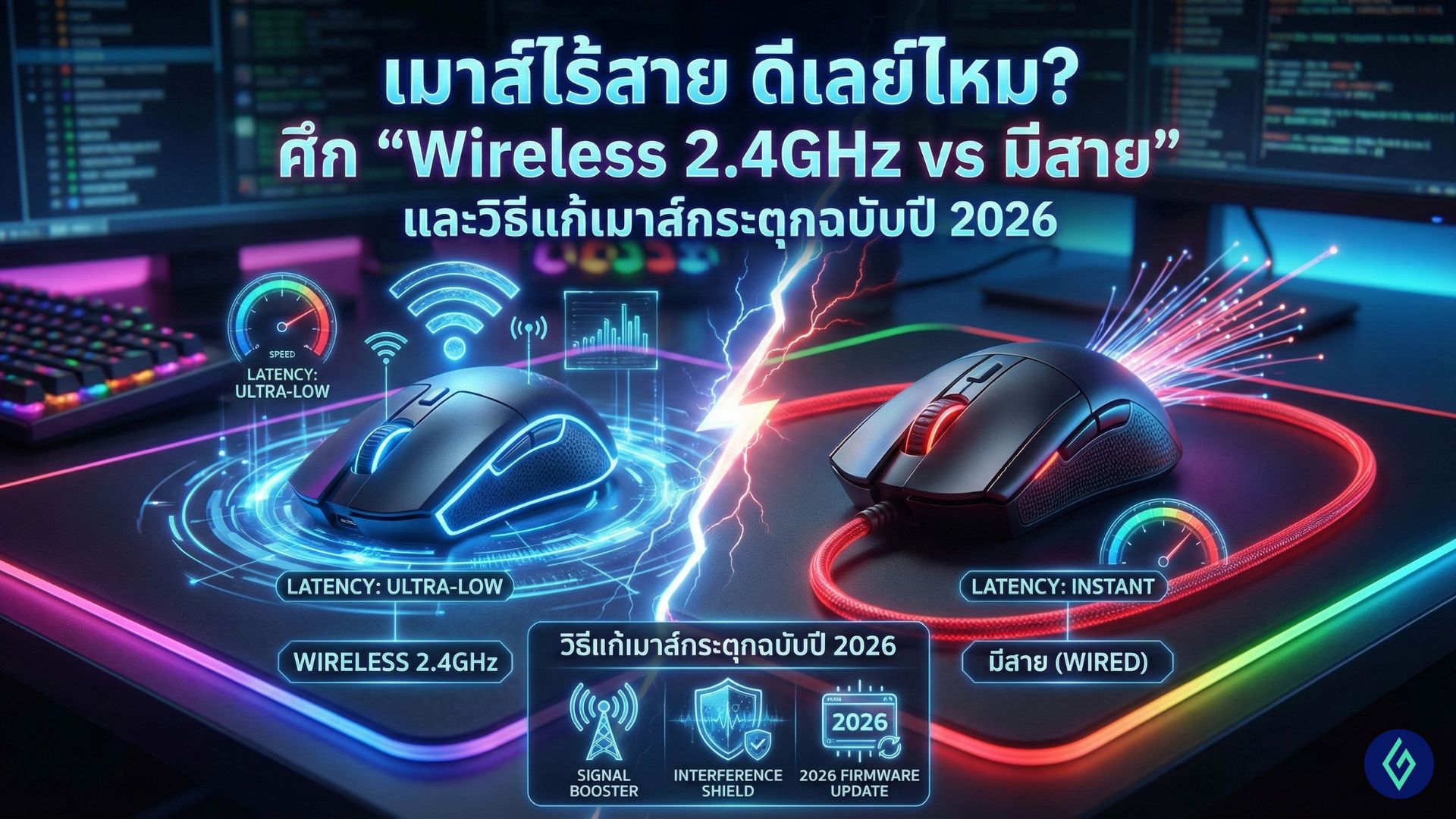 เมาส์ไร้สาย ดีเลย์ไหม? เจาะลึกศึก "Wireless 2.4GHz vs มีสาย"