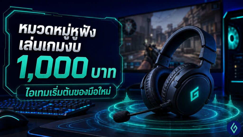 หูฟังเล่นเกมงบ 1,000 บาท ไอเทมเริ่มต้นของมือใหม่