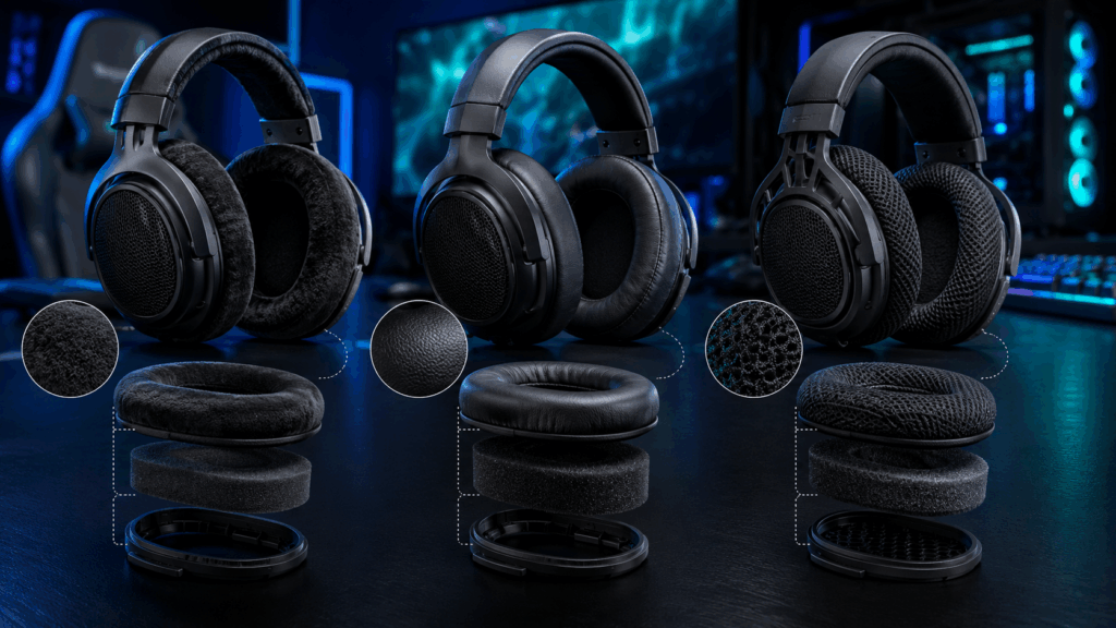 gaming headset comfort weight clamp force earpads content 2