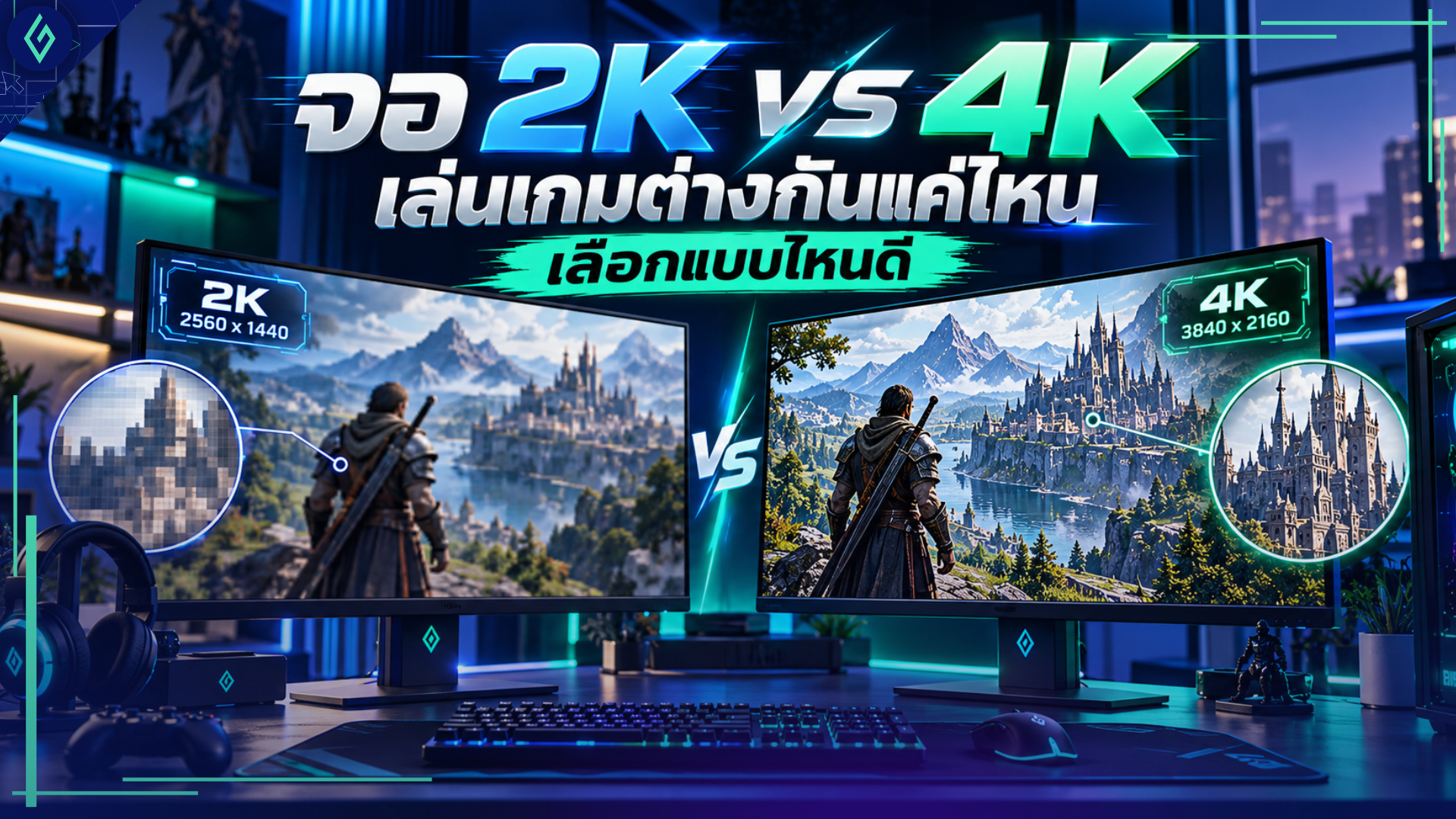จอ 2K vs 4K